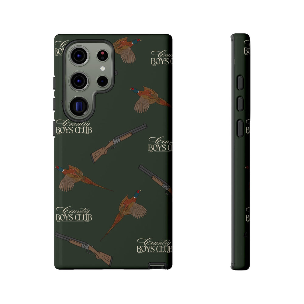 Field Green 'Boys Pheasants & Shotguns' Case  | CBC x Country Cases
