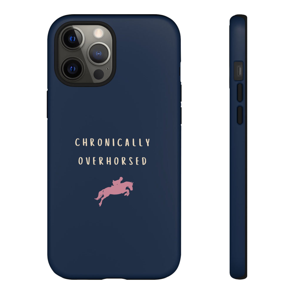 Navy & Pink "Chronically Overhorsed" Case
