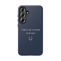 Navy & Pink 'Single & Seeking Acreage' Case