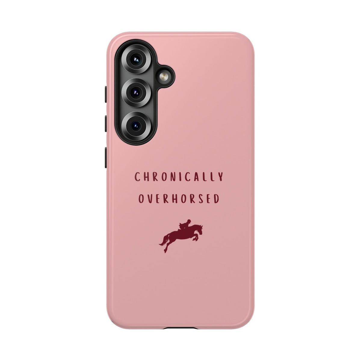 Pink & Burgundy "Chronically Overhorsed" Case