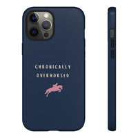 Navy & Pink "Chronically Overhorsed" Case