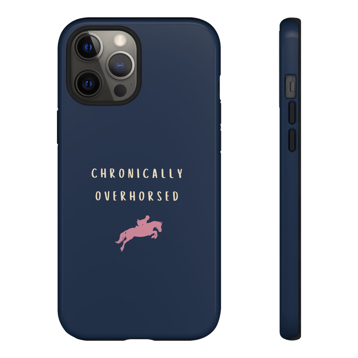 Navy & Pink "Chronically Overhorsed" Case