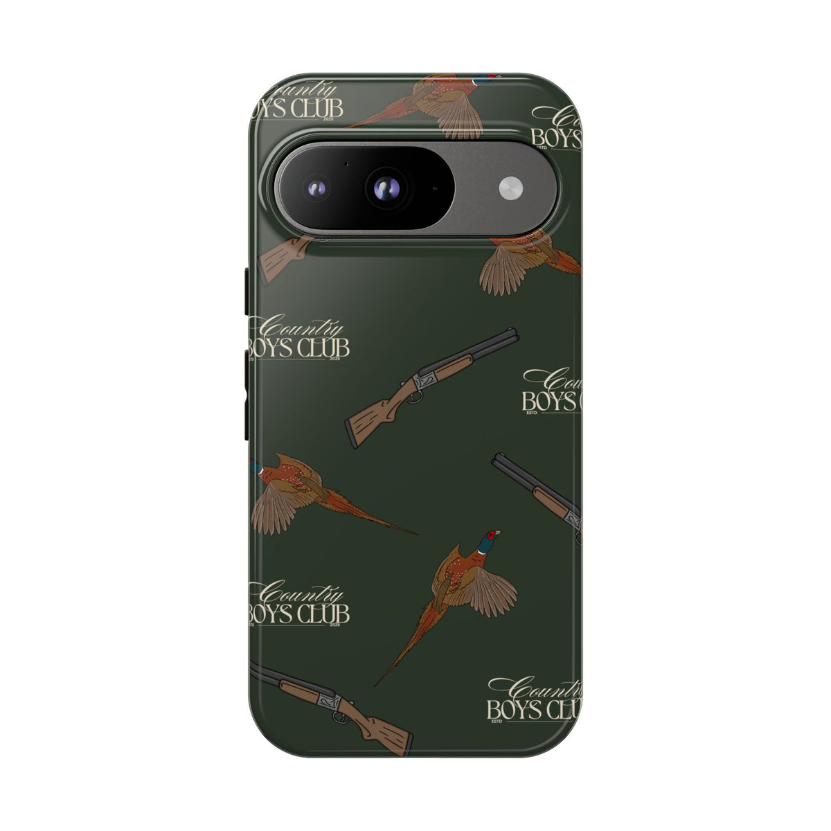 Field Green 'Boys Pheasants & Shotguns' Case  | CBC x Country Cases