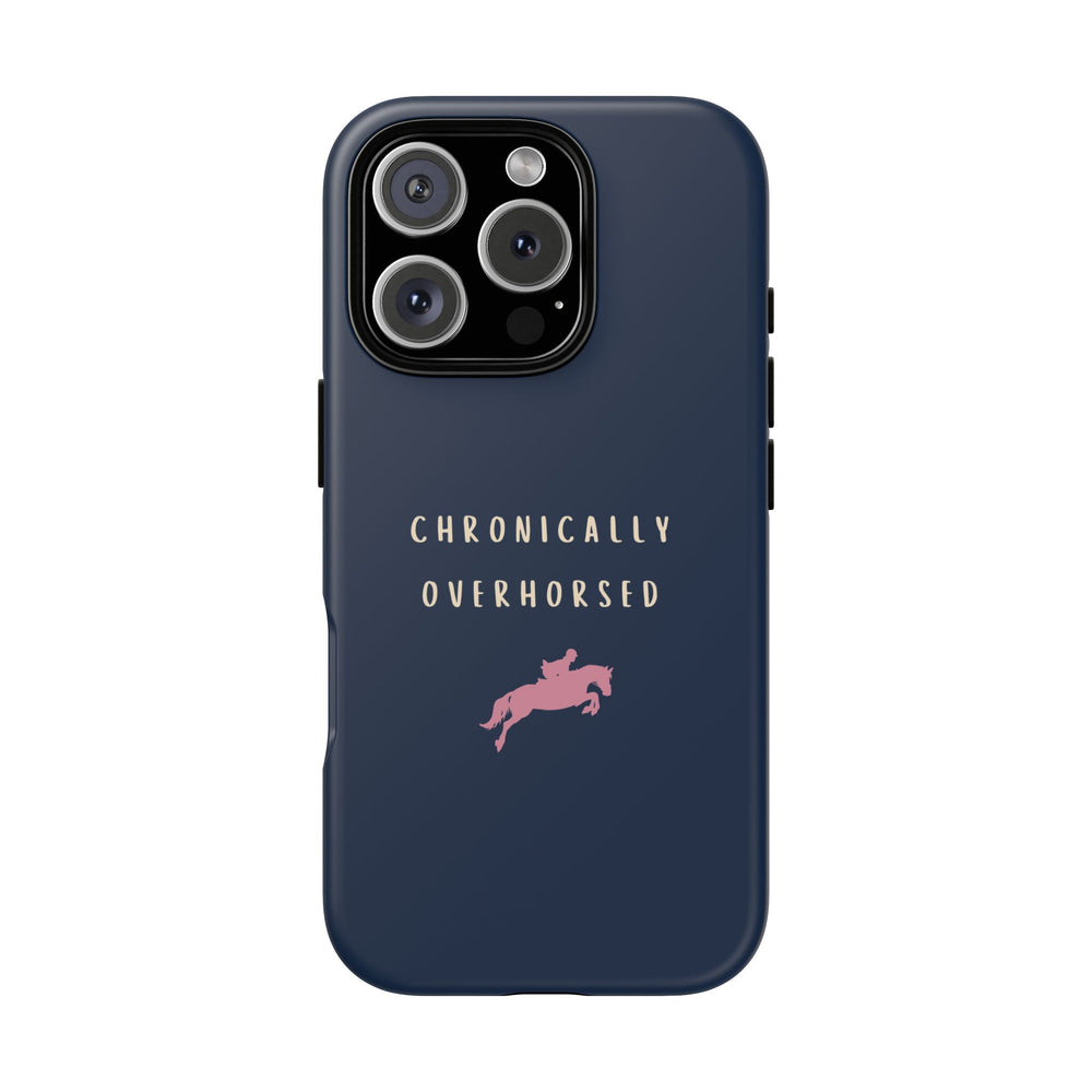 Navy & Pink "Chronically Overhorsed" Case