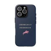 Navy & Pink "Chronically Overhorsed" Case