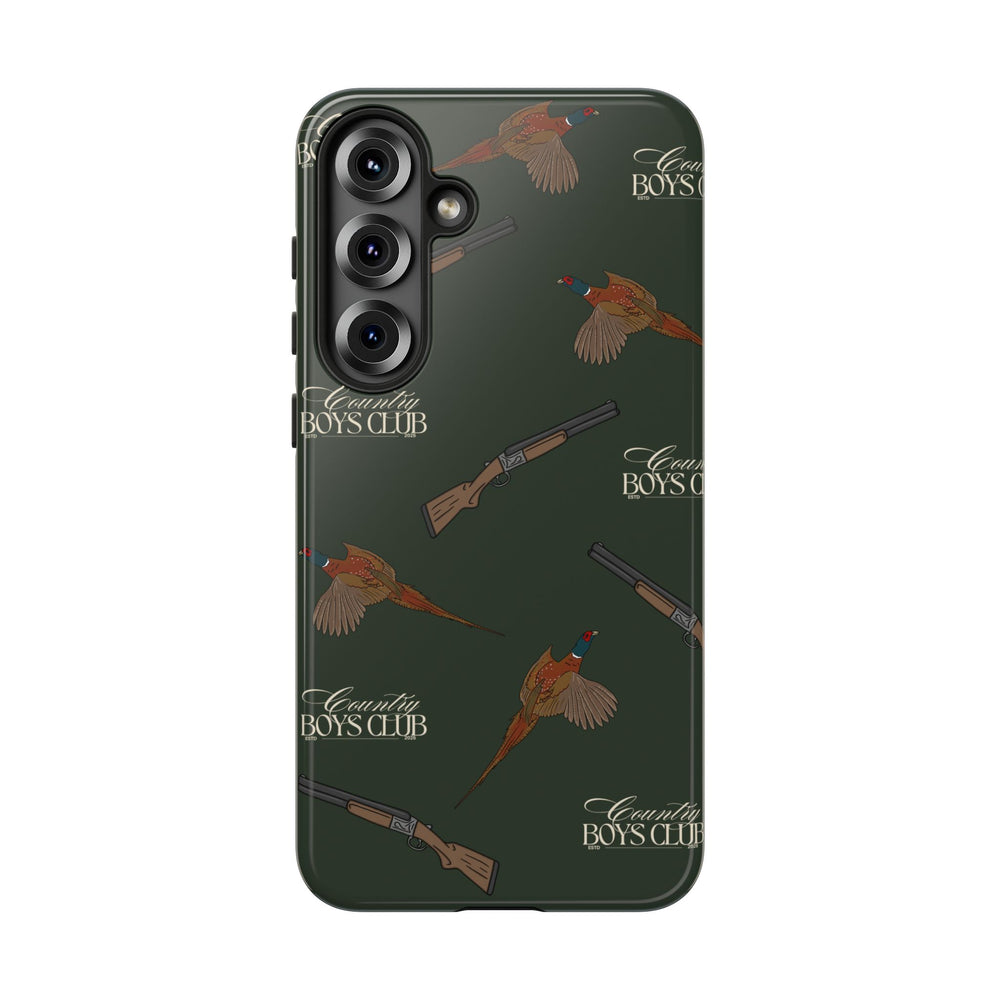 Field Green 'Boys Pheasants & Shotguns' Case  | CBC x Country Cases
