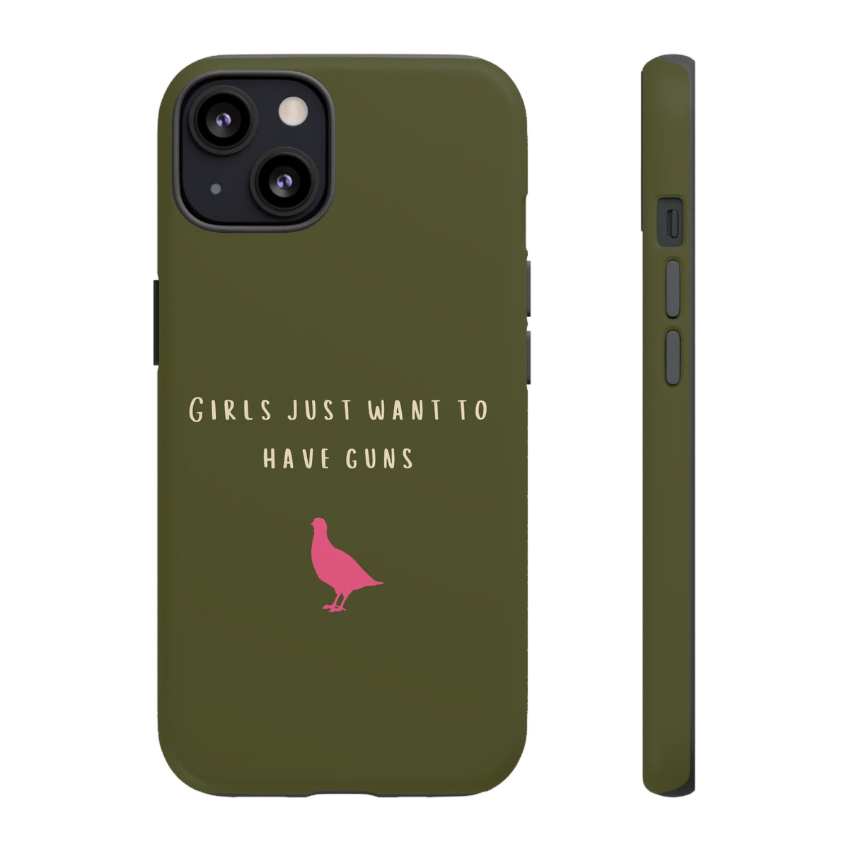 Green & Pink 'Girls Just Want To Have Guns' Case (Partridge)