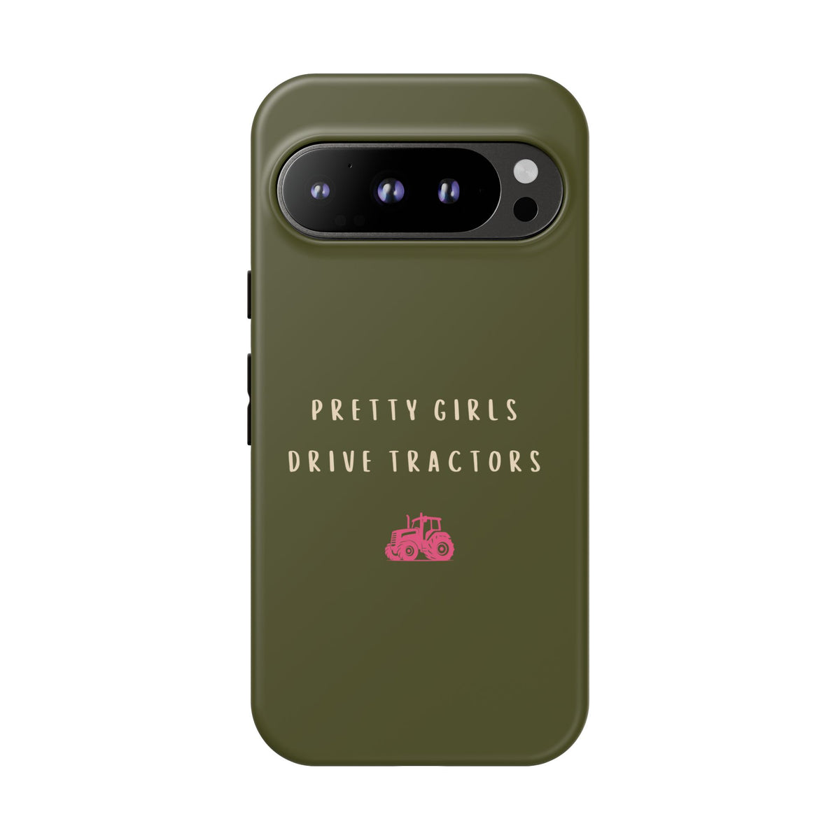 Green & Pink 'Pretty Girls Drive Tractors' Case