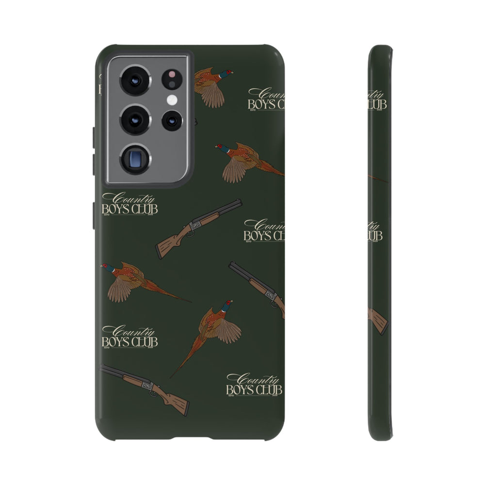 Field Green 'Boys Pheasants & Shotguns' Case  | CBC x Country Cases