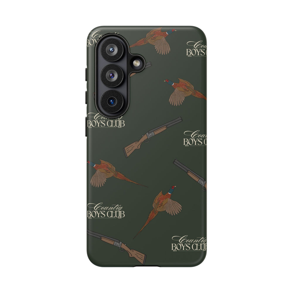 Field Green 'Boys Pheasants & Shotguns' Case  | CBC x Country Cases