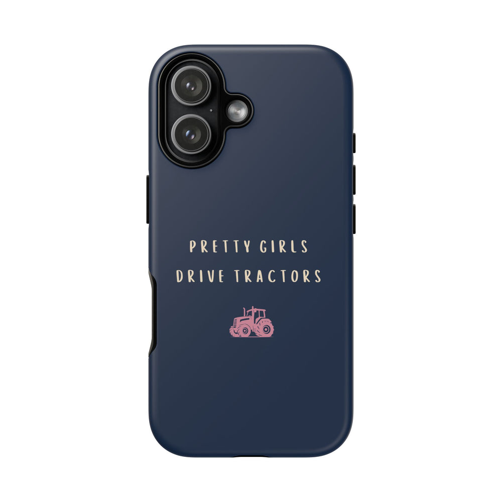 Navy & Pink 'Pretty Girls Drive Tractors' Case