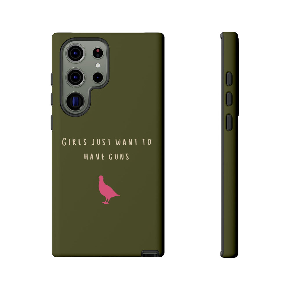 Green & Pink 'Girls Just Want To Have Guns' Case (Partridge)