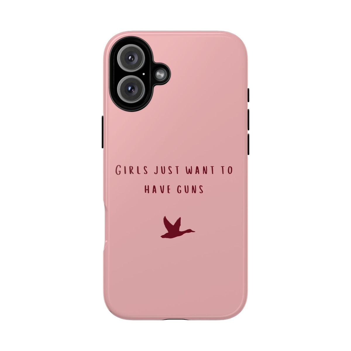 Pink & Burgundy 'Girls Just Want To Have Guns' Case (Mallard)