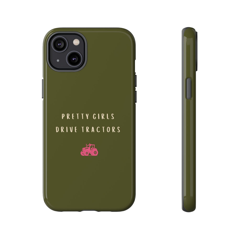 Green & Pink Pretty Girls Drive Tractors Case