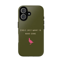 Green & Pink 'Girls Just Want To Have Guns' Case (Partridge)
