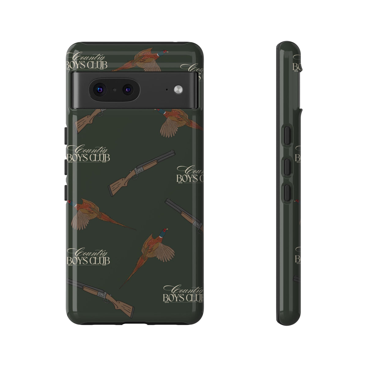 Field Green 'Boys Pheasants & Shotguns' Case  | CBC x Country Cases