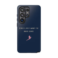 Navy & Pink 'Girls Just Want To Have Guns' Case (Pheasant)