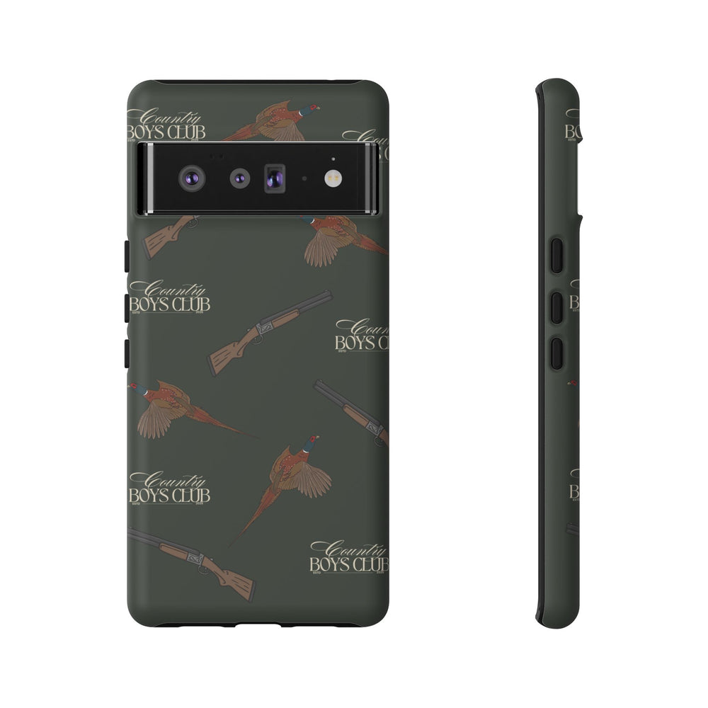 Field Green 'Boys Pheasants & Shotguns' Case  | CBC x Country Cases