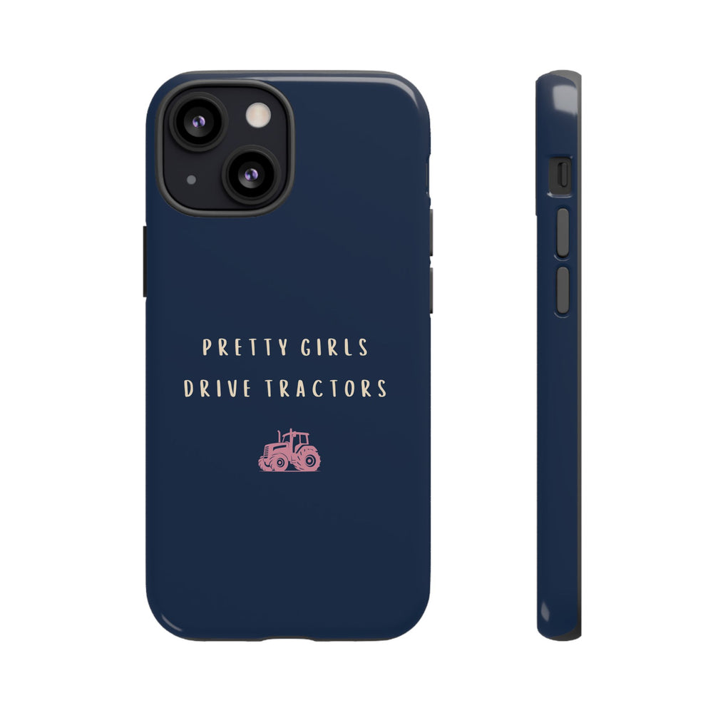 Navy & Pink 'Pretty Girls Drive Tractors' Case