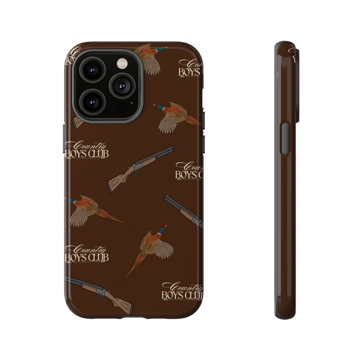 Chestnut Brown 'Boys Pheasants & Shotguns' Case  | CBC x Country Cases