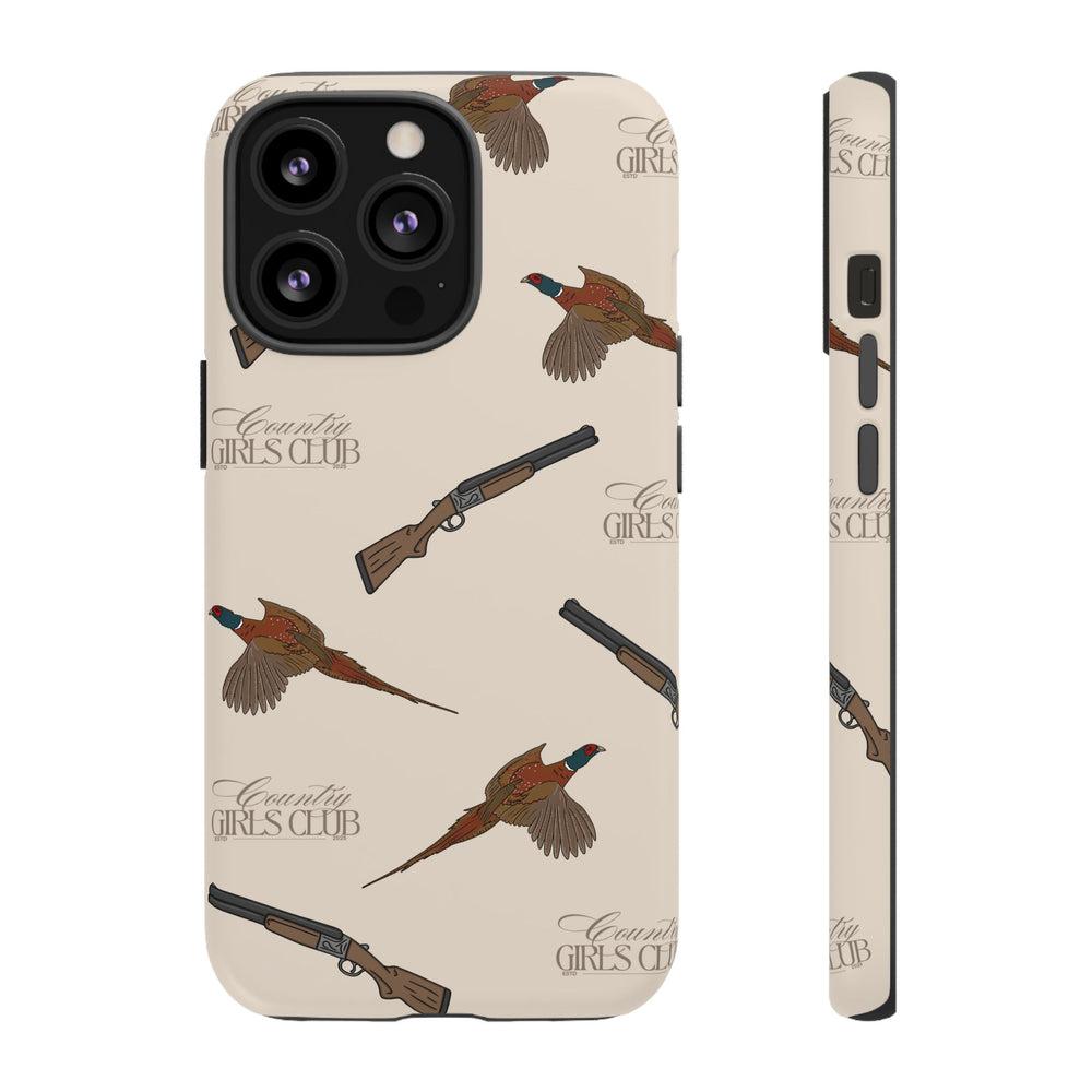 Beige 'Girls Pheasants & Shotguns' Case  | CGC x Country Cases