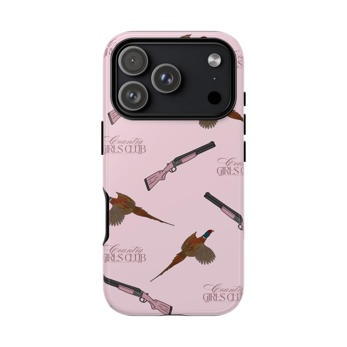 Pink 'Girls Pheasants & Shotguns' Case  | CGC x Country Cases