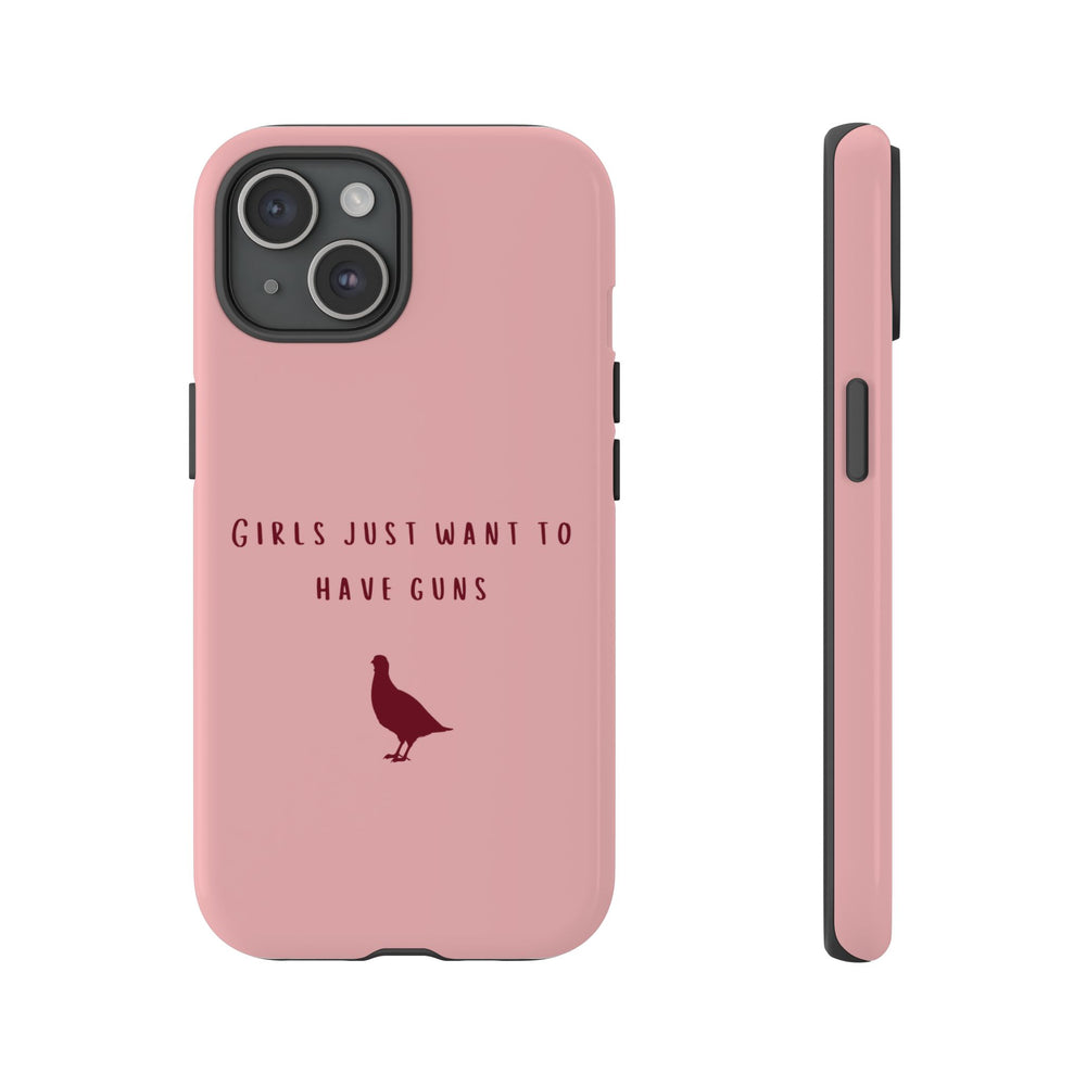 Pink & Burgundy 'Girls Just Want To Have Guns' Case (Partridge)
