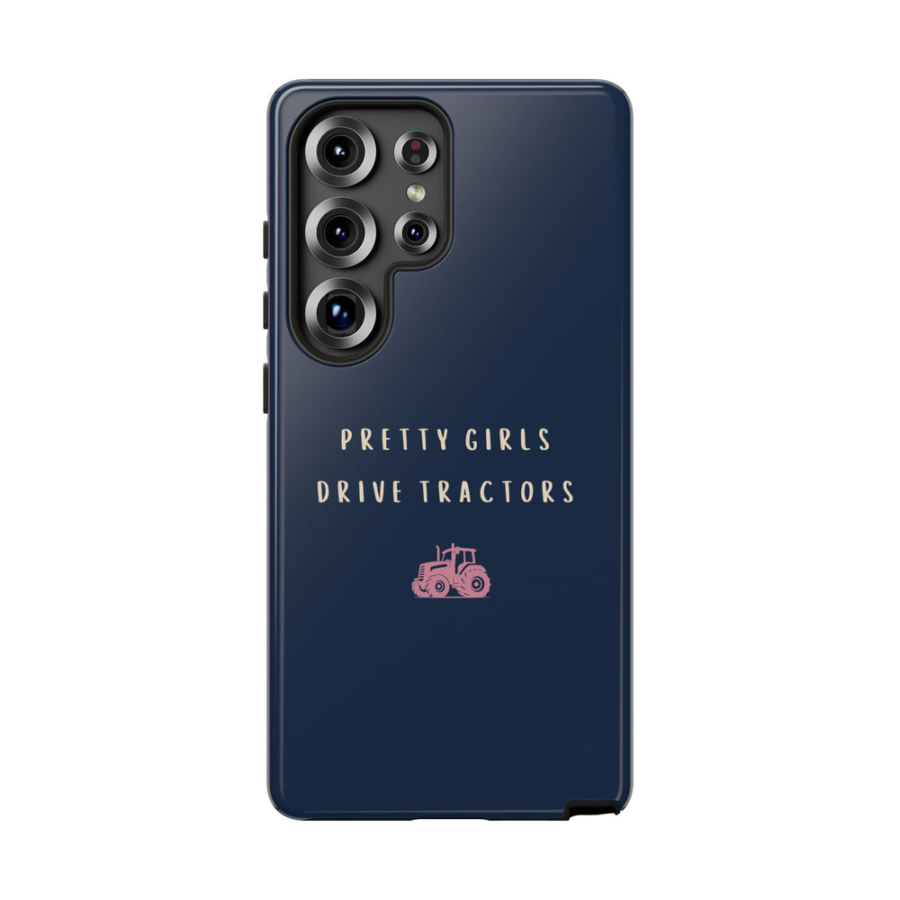 Navy & Pink 'Pretty Girls Drive Tractors' Case