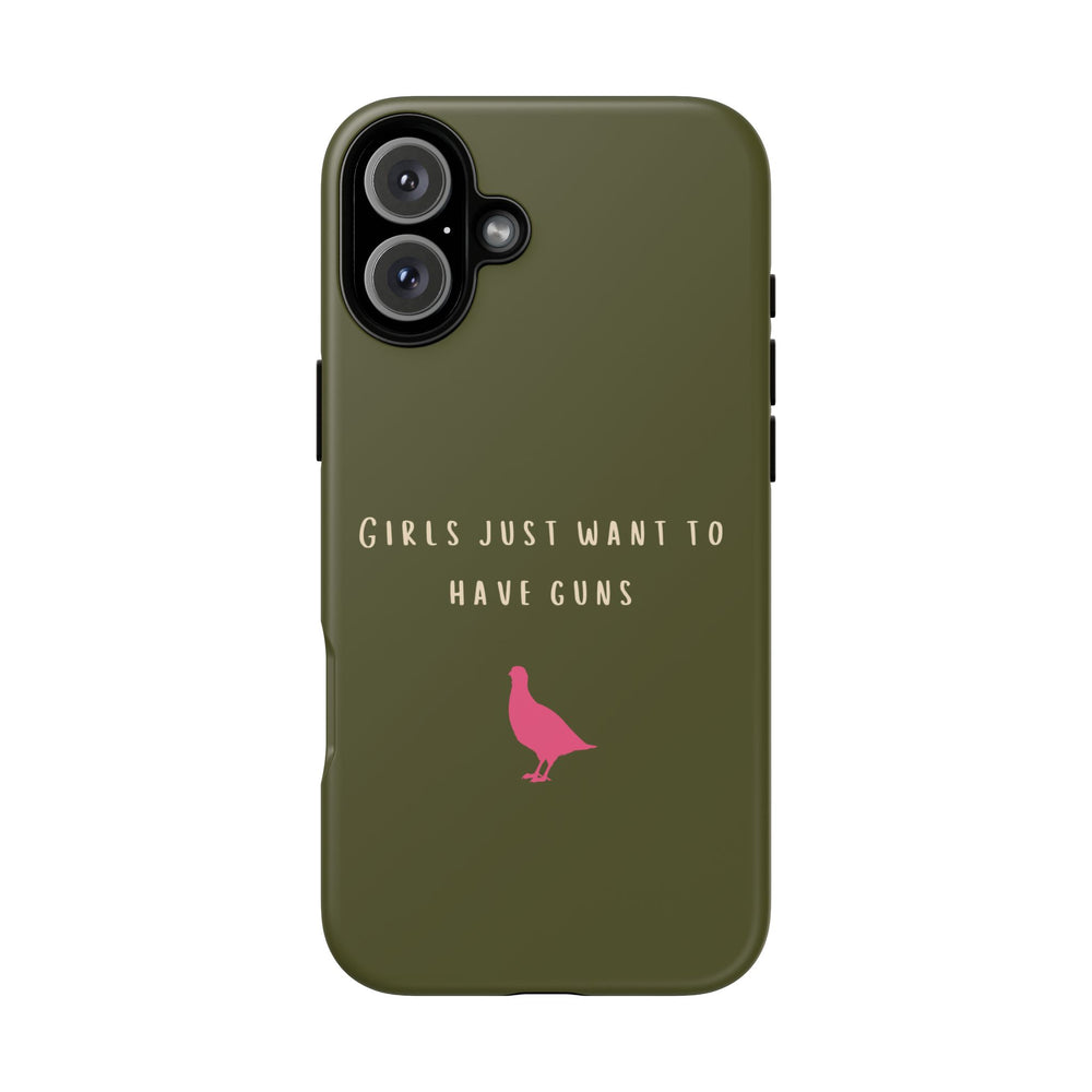 Green & Pink 'Girls Just Want To Have Guns' Case (Partridge)