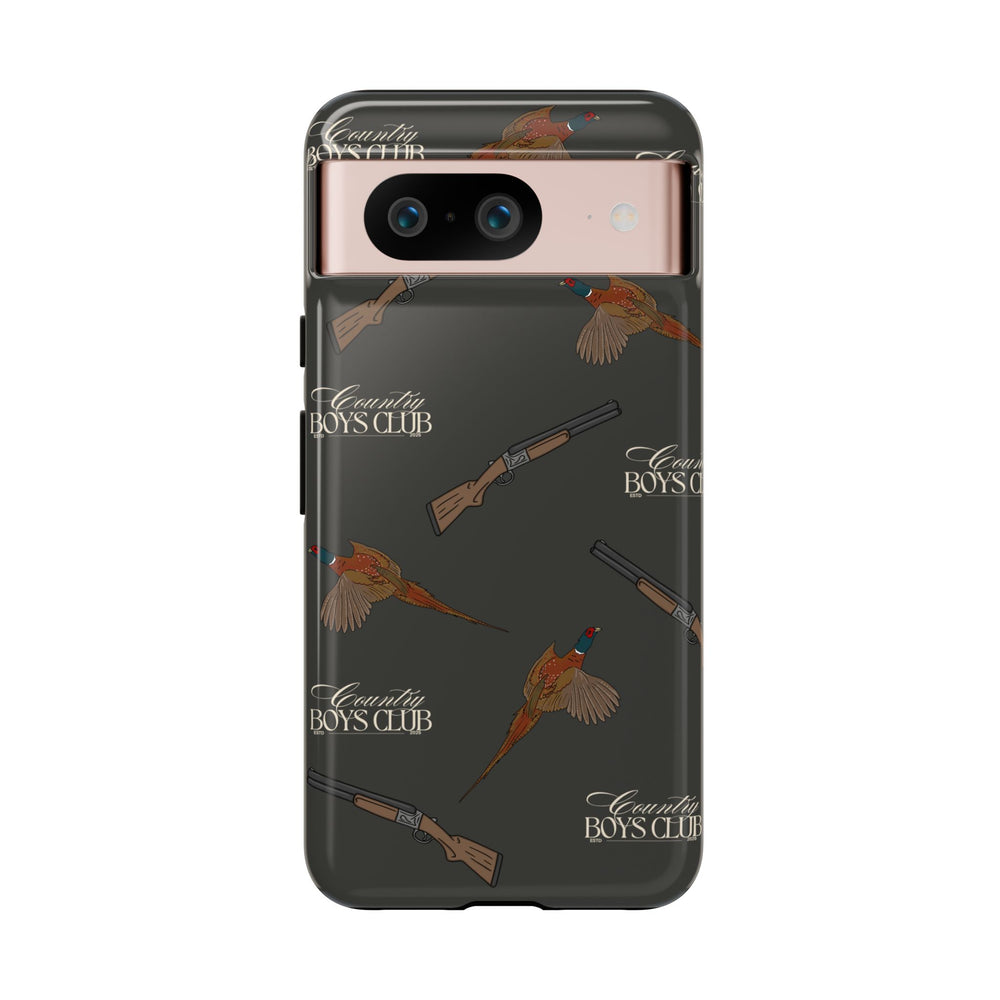 Charcoal 'Boys Pheasants & Shotguns' Case  | CBC x Country Cases