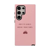Pink & Burgundy 'Pretty Girls Drive Tractors' Case