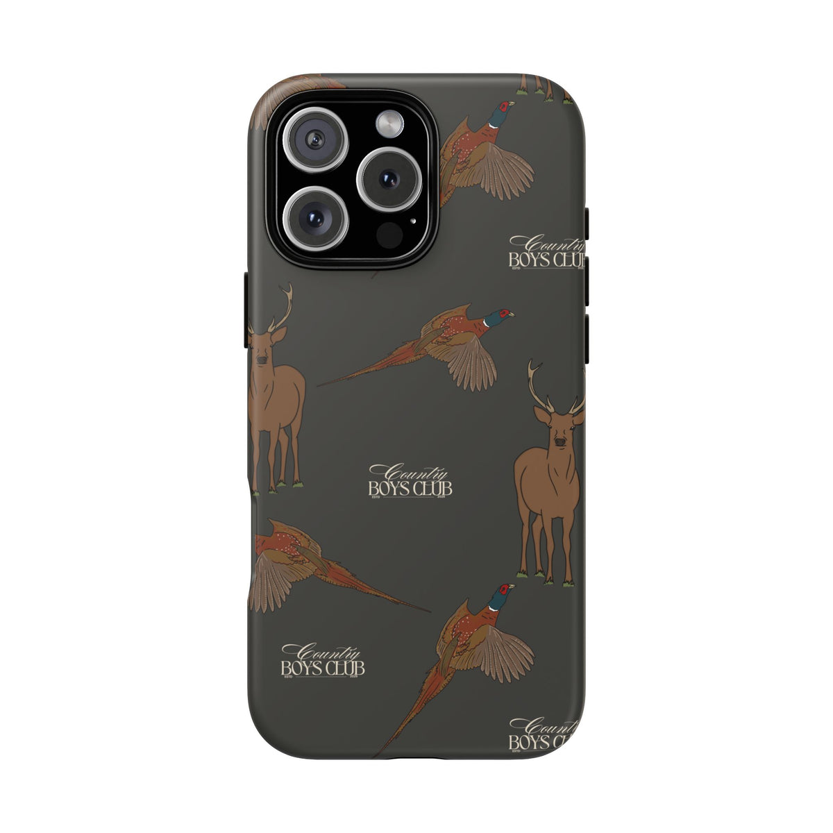 Charcoal 'Boys Stags & Pheasants' Case  | CBC x Country Cases