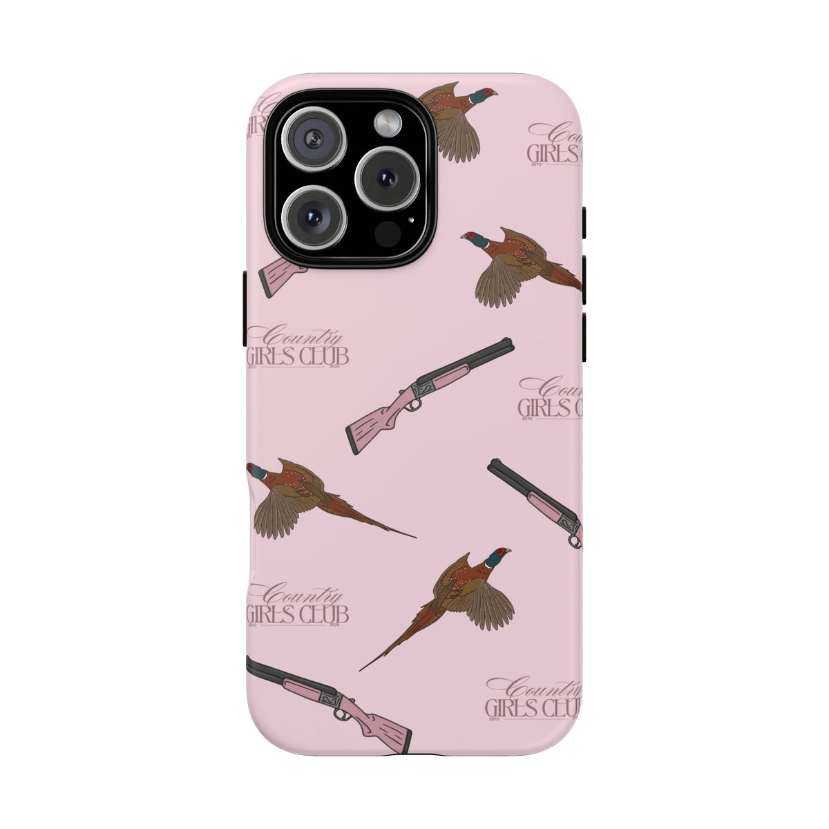 Pink 'Girls Pheasants & Shotguns' Case  | CGC x Country Cases