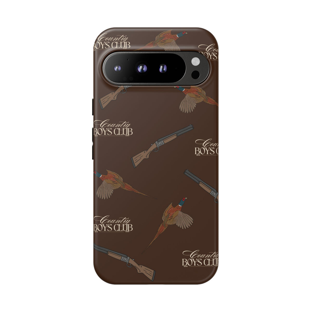 Chestnut Brown 'Boys Pheasants & Shotguns' Case  | CBC x Country Cases