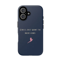 Navy & Pink 'Girls Just Want To Have Guns' Case (Pheasant)