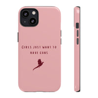 Pink & Burgundy 'Girls Just Want To Have Guns' Case (Pheasant)