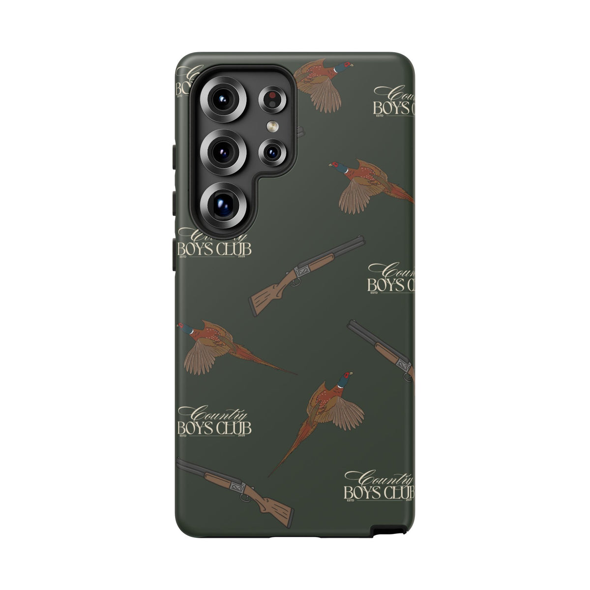 Field Green 'Boys Pheasants & Shotguns' Case  | CBC x Country Cases