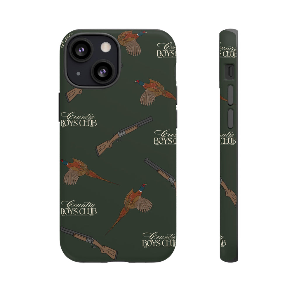 Field Green 'Boys Pheasants & Shotguns' Case  | CBC x Country Cases