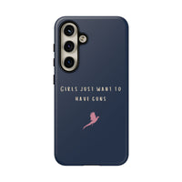 Navy & Pink 'Girls Just Want To Have Guns' Case (Pheasant)