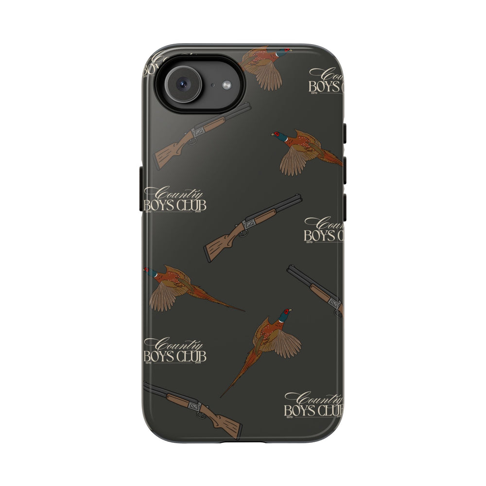 Charcoal 'Boys Pheasants & Shotguns' Case  | CBC x Country Cases
