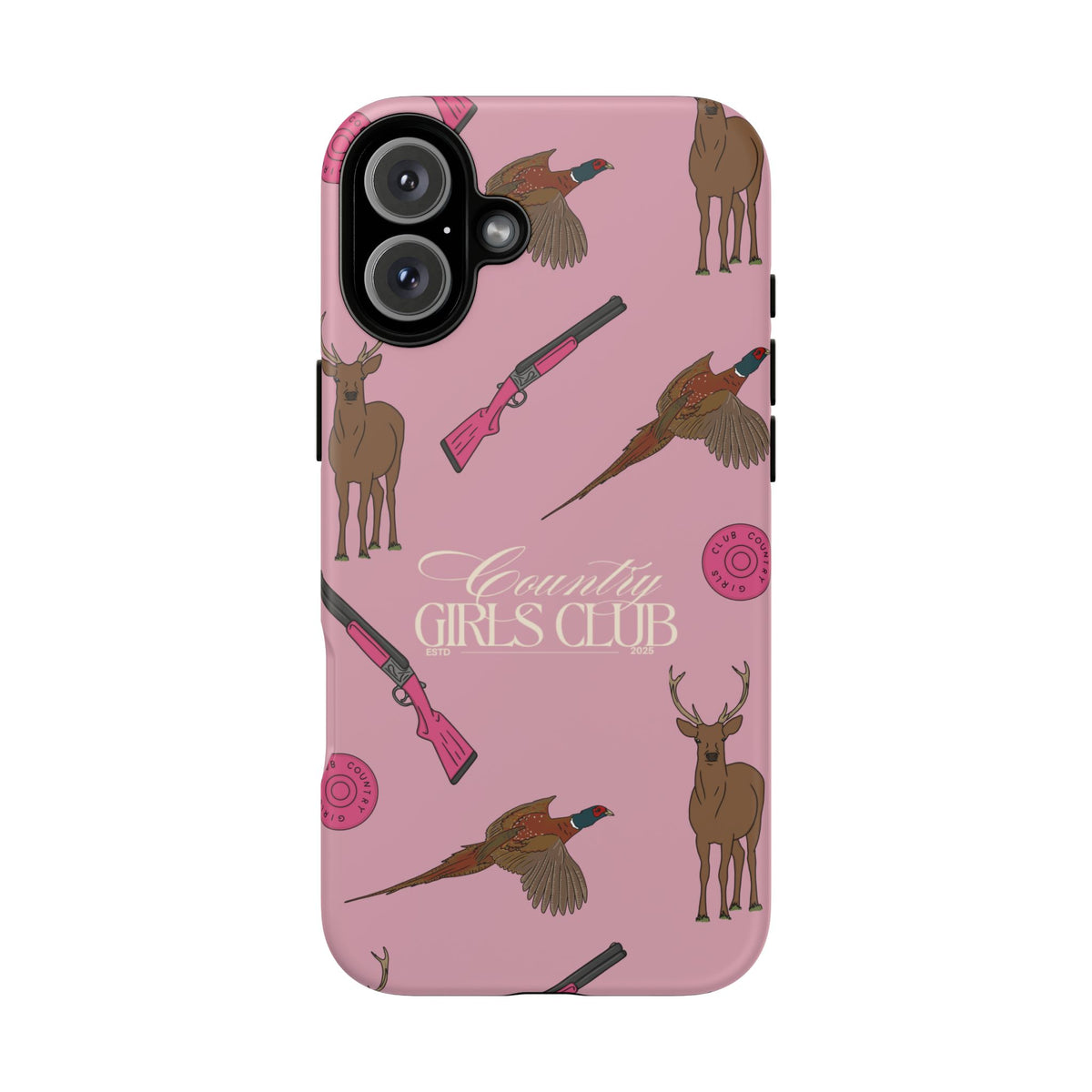 Dusty Pink 'Girls Love Guns' Case  | CGC x Country Cases