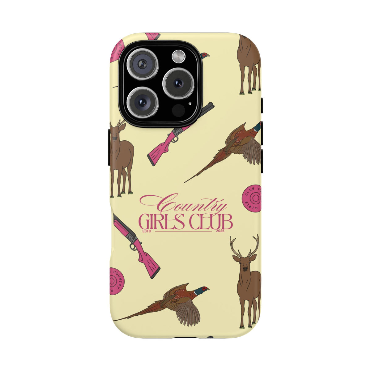 Butter Yellow 'Girls Love Guns' Case  | CGC x Country Cases
