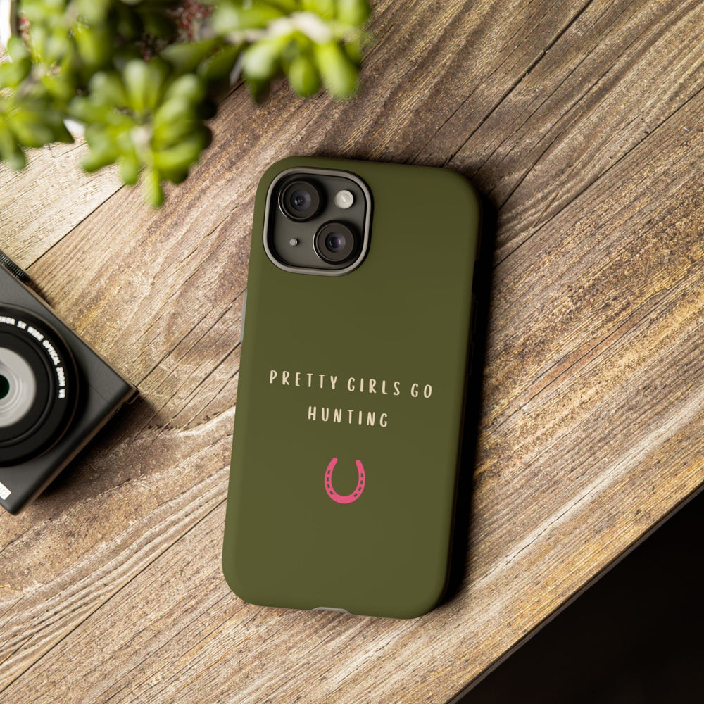 Green & Pink 'Pretty Girls Go Hunting' (Horse Shoe)