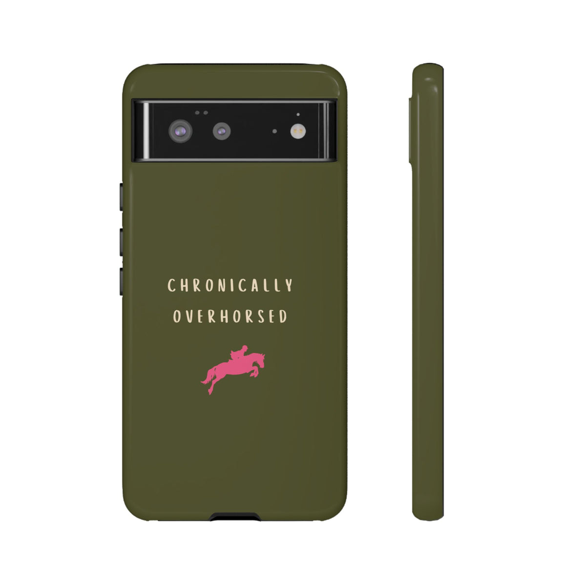 Green & Pink Chronically Overhorsed Case