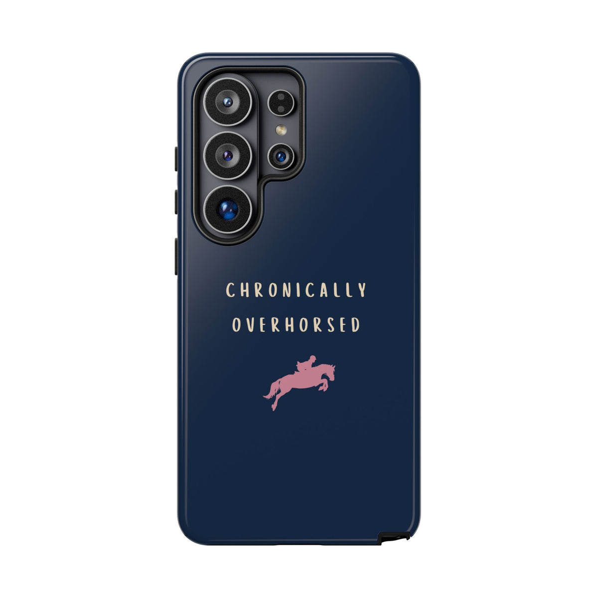 Navy & Pink "Chronically Overhorsed" Case