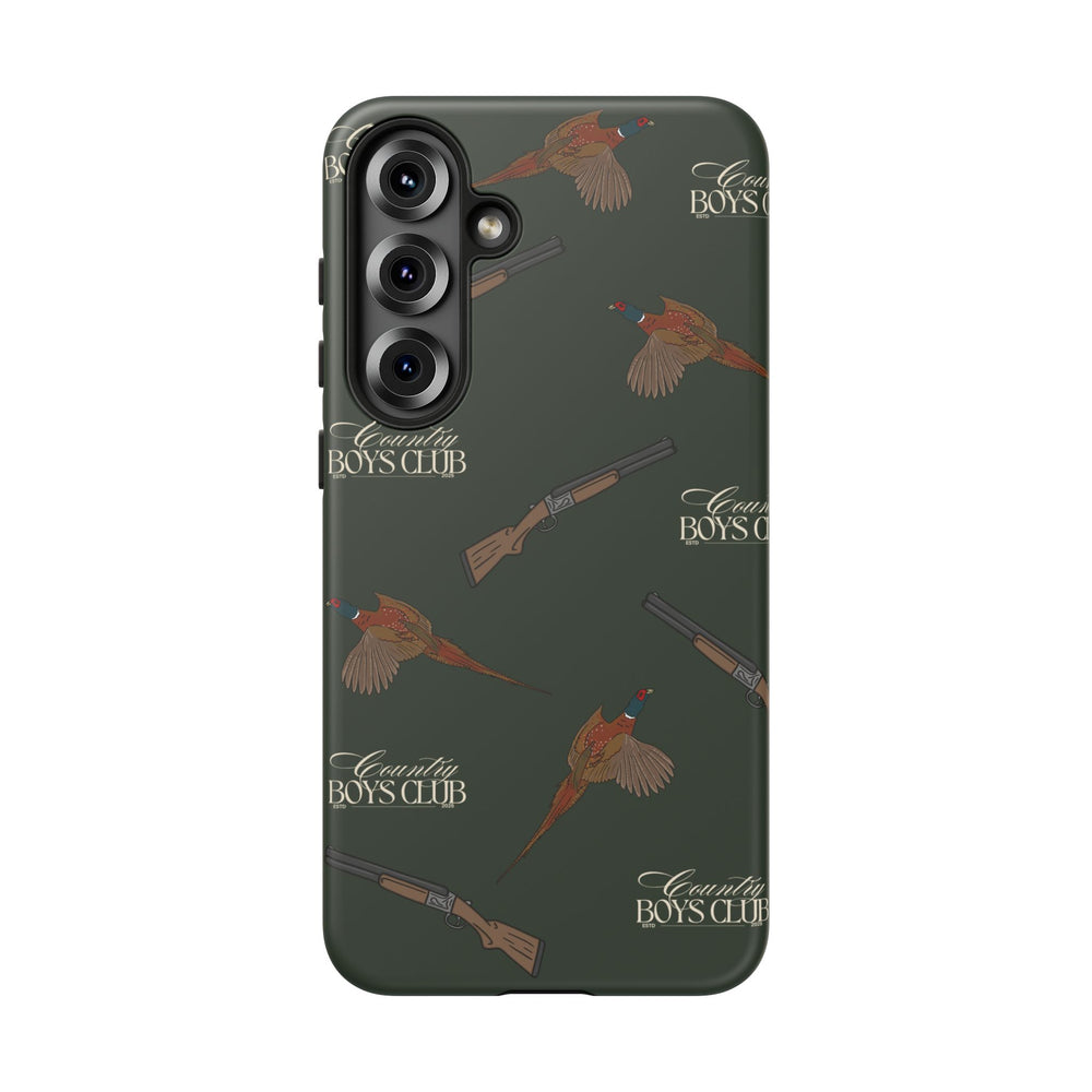 Field Green 'Boys Pheasants & Shotguns' Case  | CBC x Country Cases