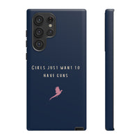 Navy & Pink 'Girls Just Want To Have Guns' Case (Pheasant)