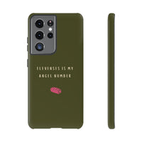 Green & Pink 'Elevenses Is My Angel Number' Case