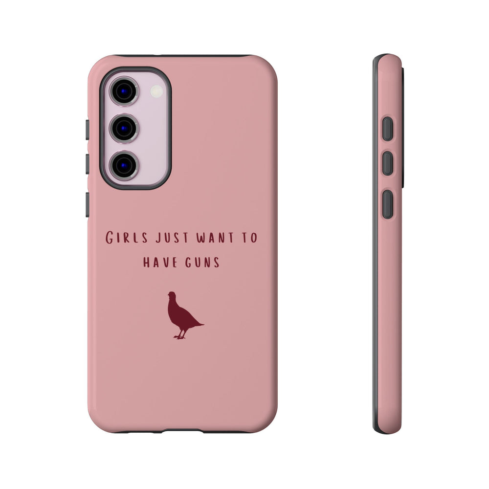Pink & Burgundy 'Girls Just Want To Have Guns' Case (Partridge)