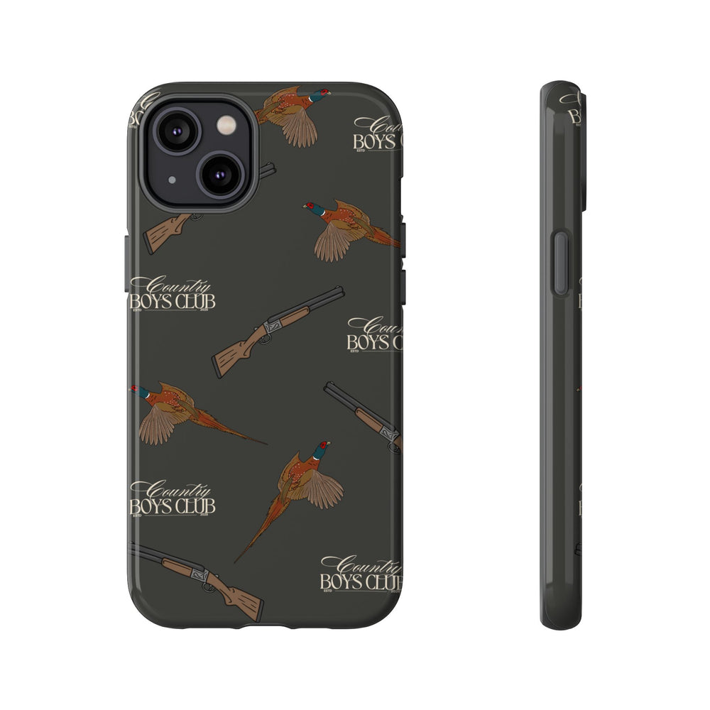 Charcoal 'Boys Pheasants & Shotguns' Case  | CBC x Country Cases